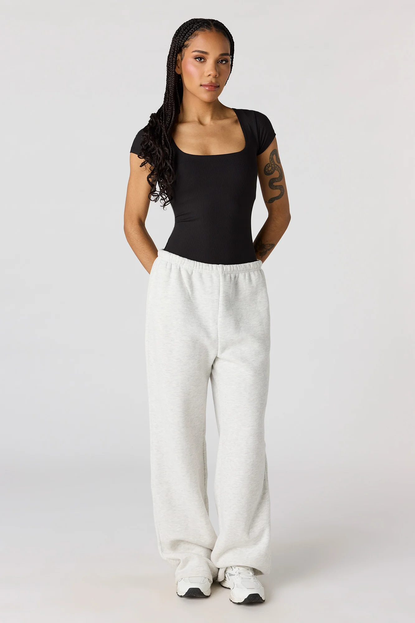 Contour Ribbed Square Neck Bodysuit - Image 7