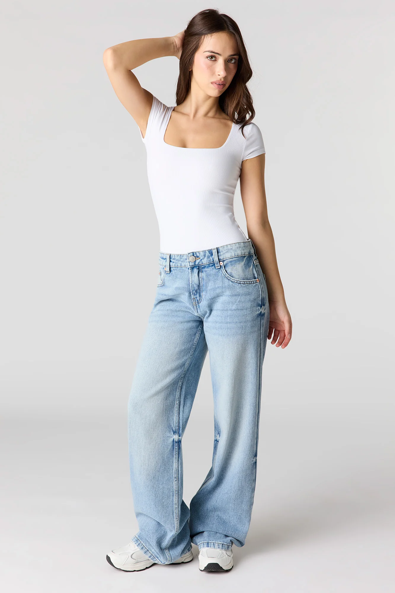Contour Ribbed Square Neck Bodysuit - Image 11