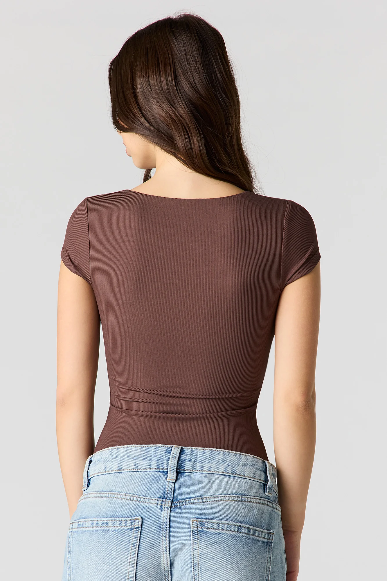 Contour Ribbed Square Neck Bodysuit - Image 14