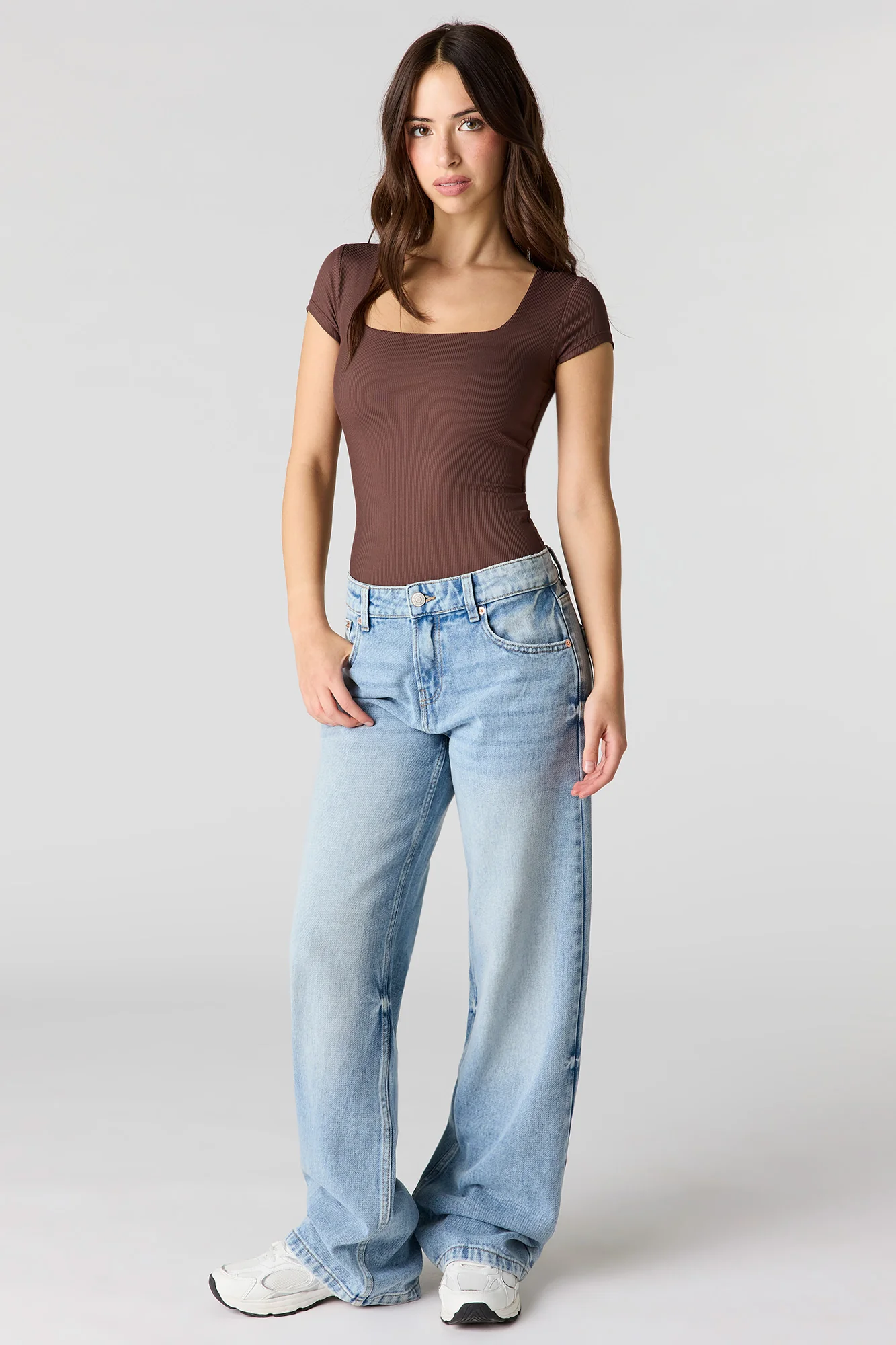Contour Ribbed Square Neck Bodysuit - Image 15
