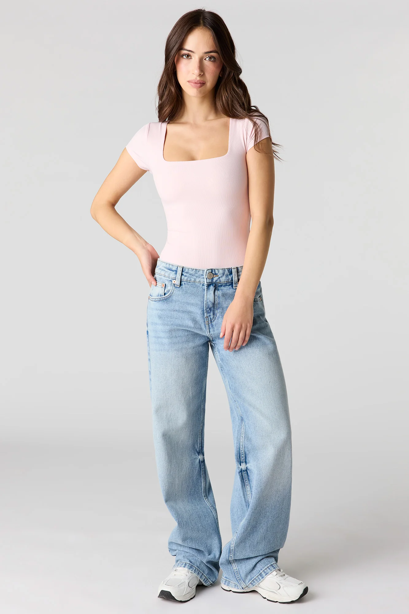 Contour Ribbed Square Neck Bodysuit - Image 19