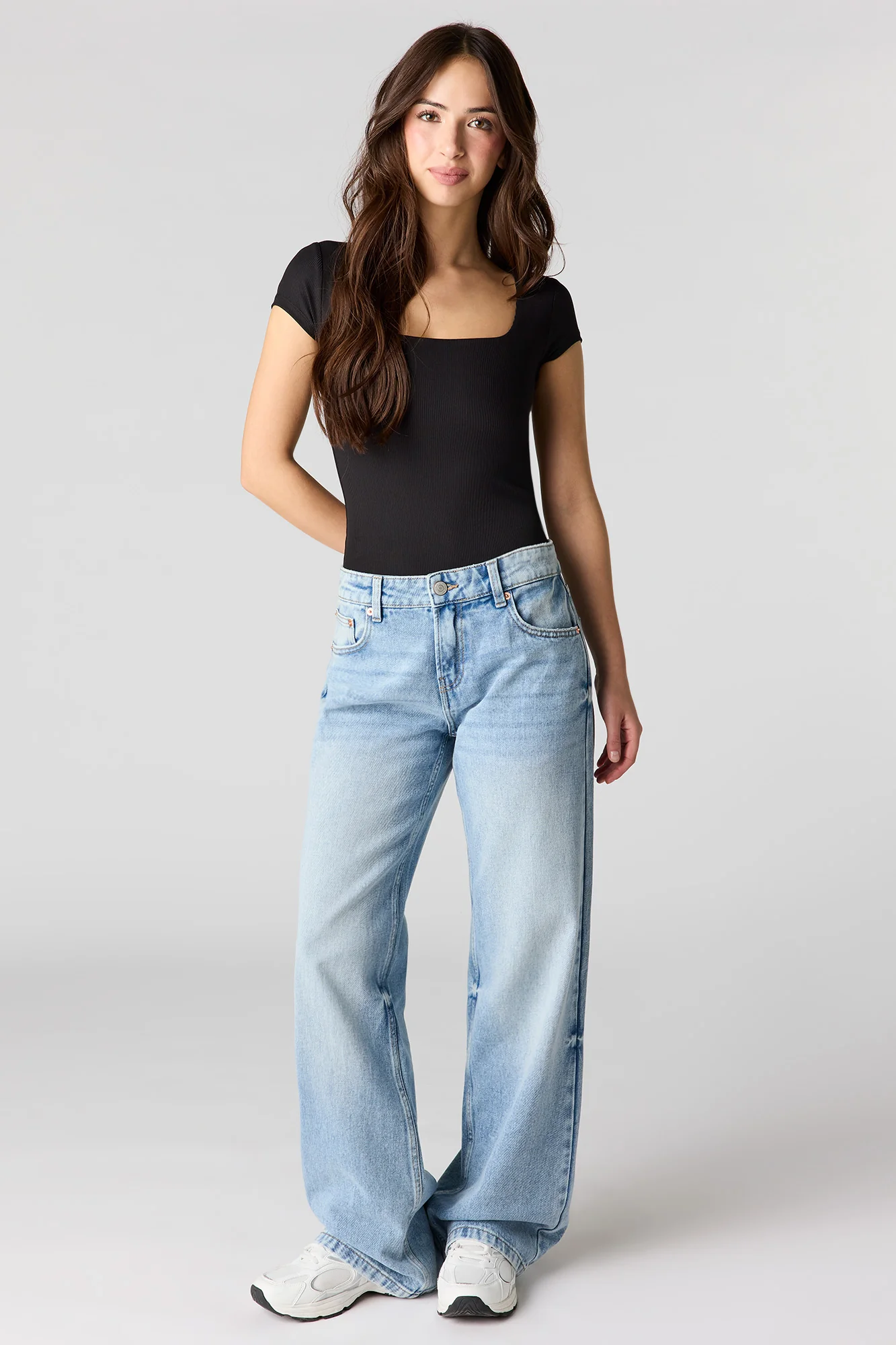 Contour Ribbed Square Neck Bodysuit - Image 4