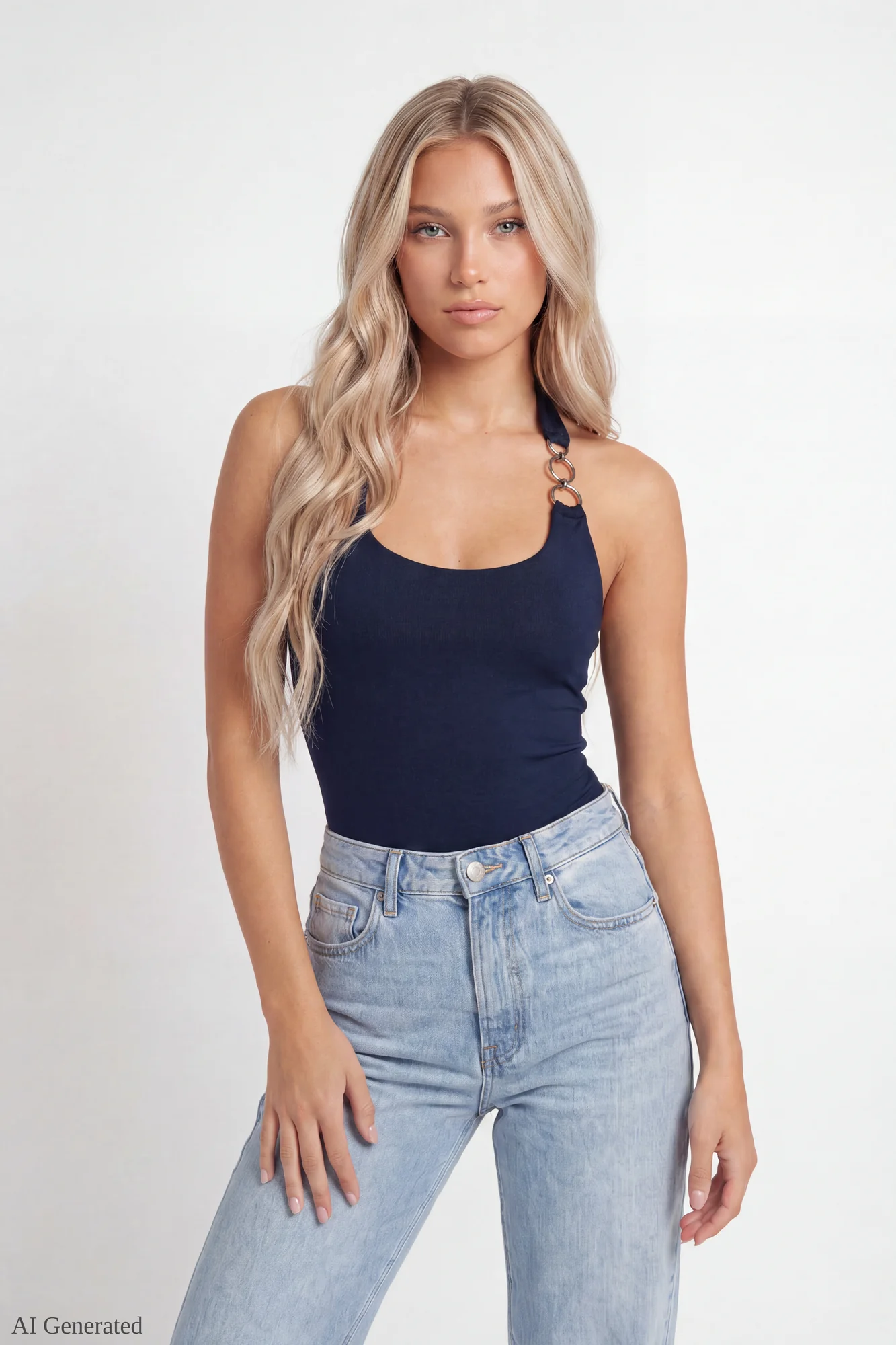Luxe Heavy Contour O-Ring Halter Bodysuit - Image 11
