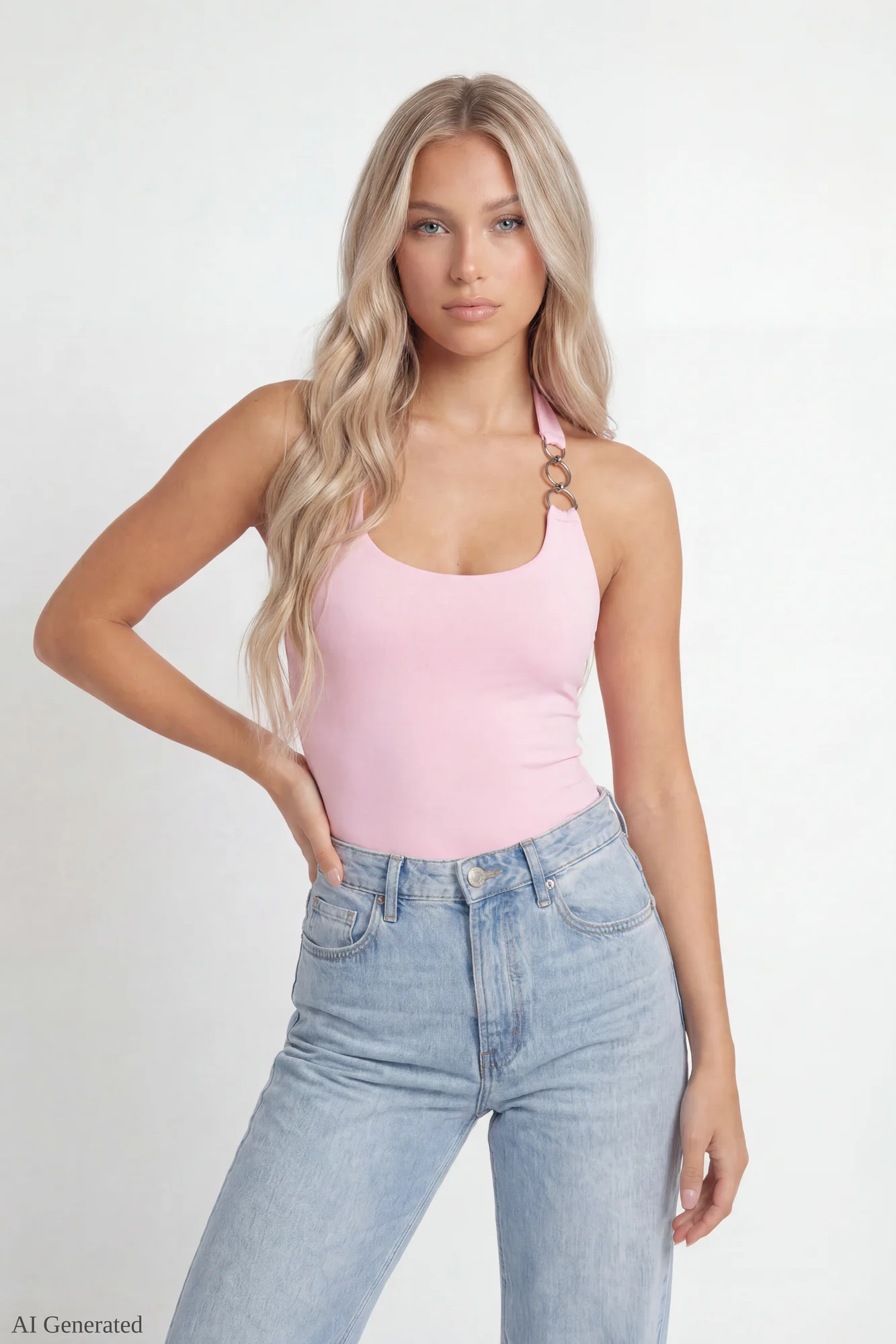 Luxe Heavy Contour O-Ring Halter Bodysuit - Image 16