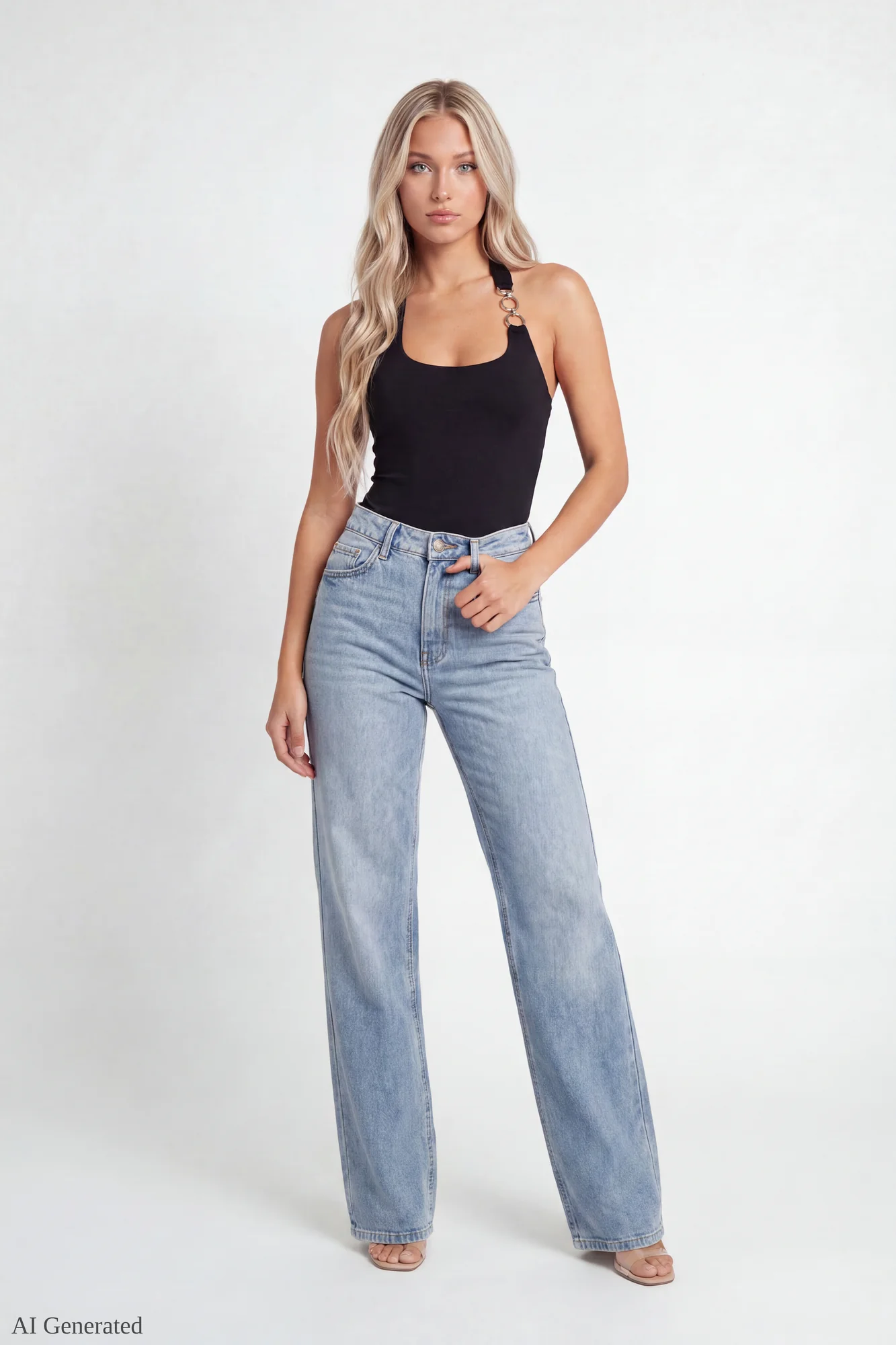 Luxe Heavy Contour O-Ring Halter Bodysuit - Image 2