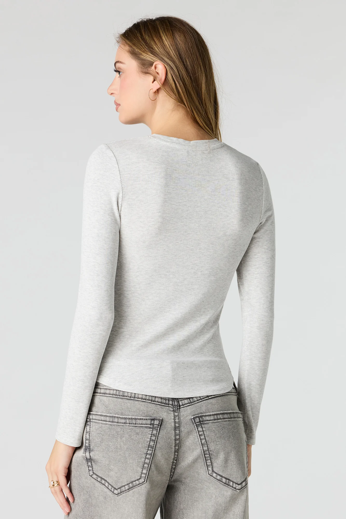 Ribbed Long Sleeve Top - Image 8