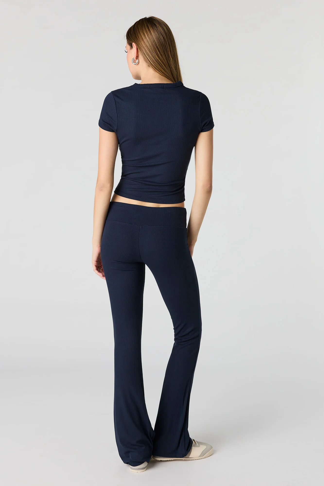 Soft Ribbed T-Shirt & Flare Pant Set - Image 16