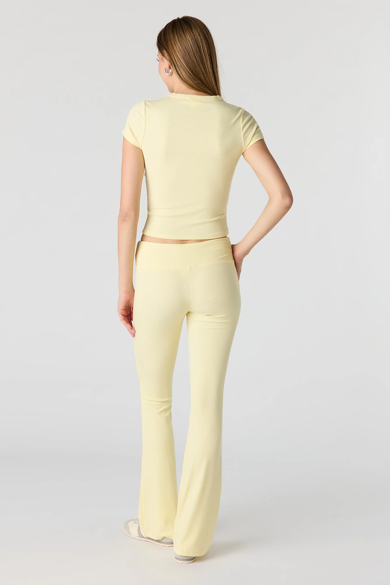 Soft Ribbed T-Shirt & Flare Pant Set - Image 20