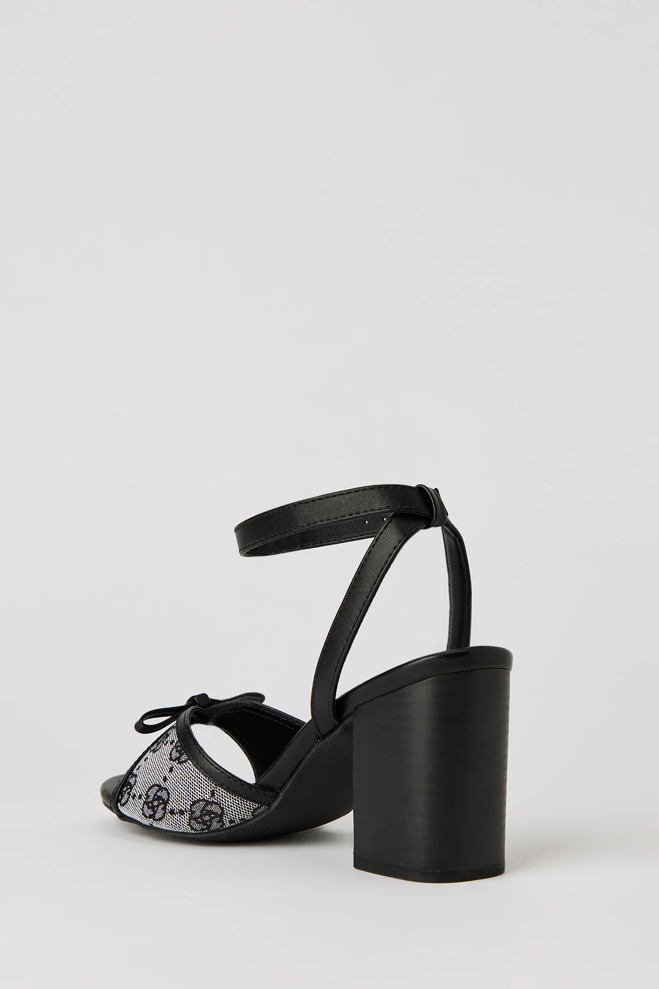 Bow Ankle Band Block Heeled Sandal - Image 4