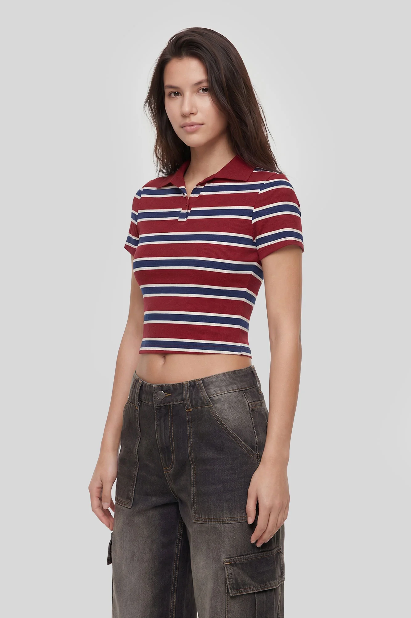 Cropped Polo Shirt - Image 14