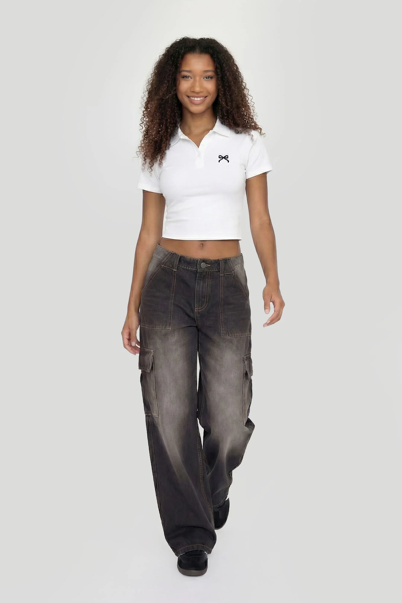 Cropped Polo Shirt - Image 9