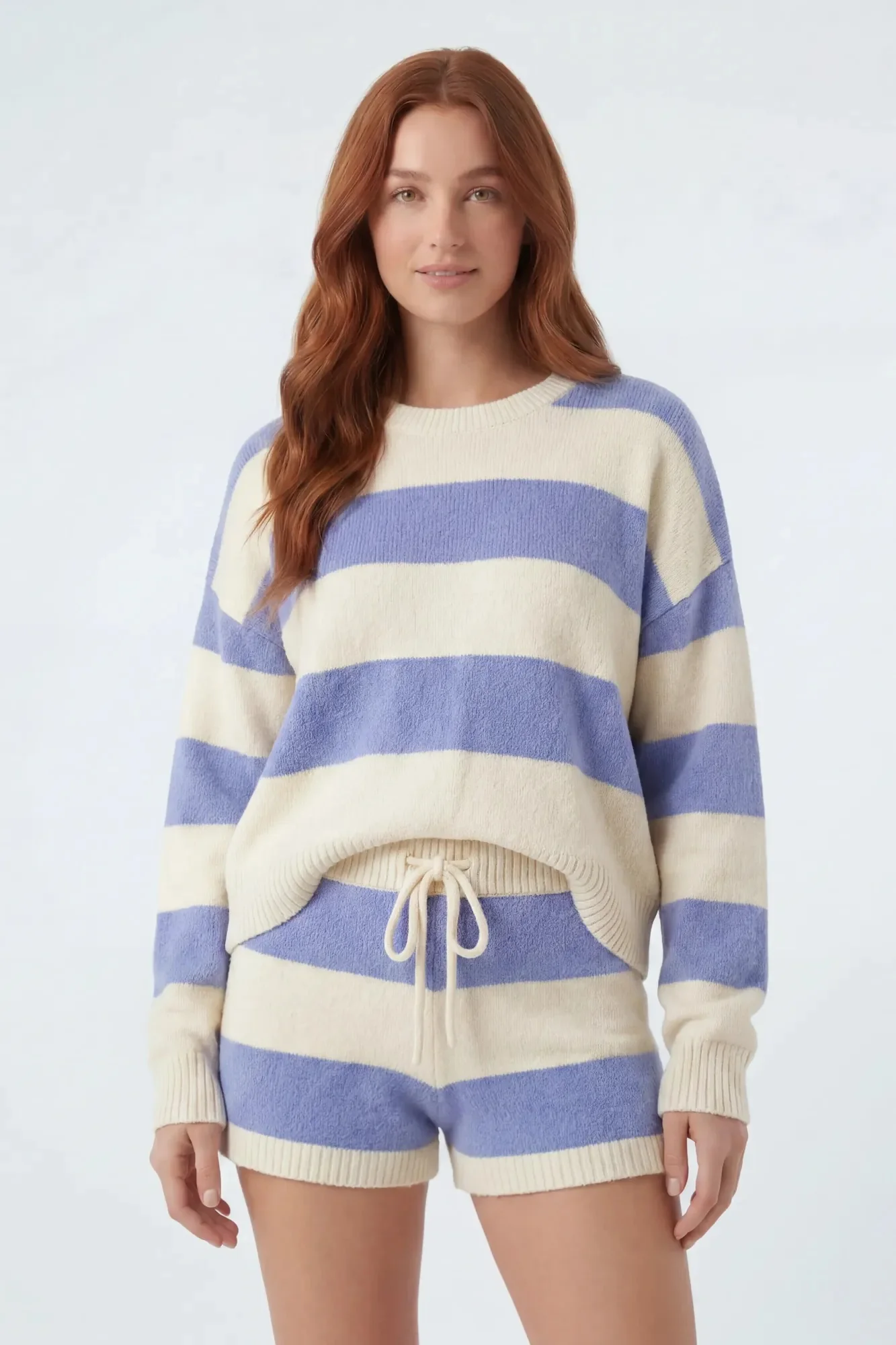 Striped Sweater & Knit Short Set - Image 9