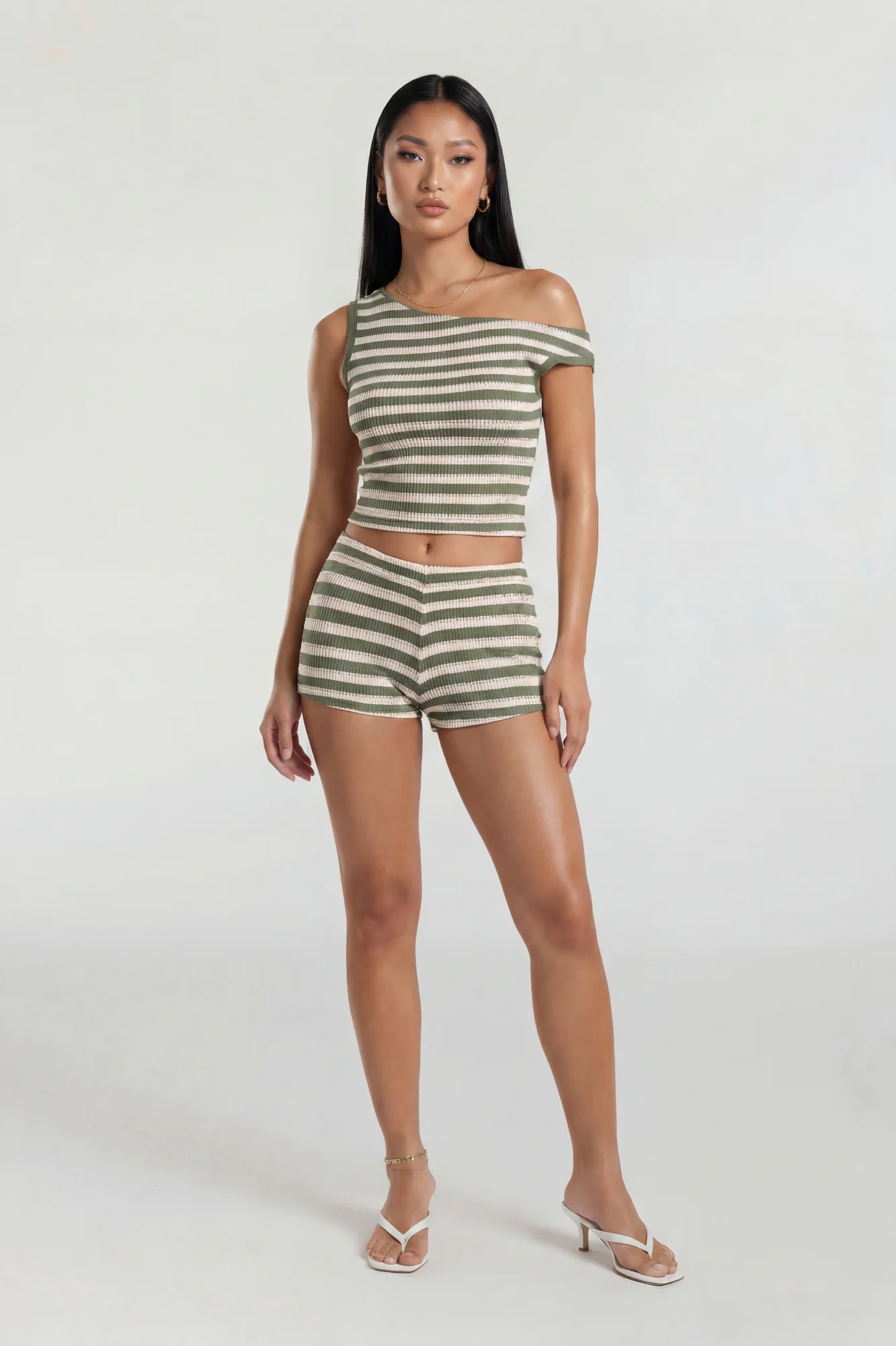 Button-Up Knit Top & Short Set - Image 8