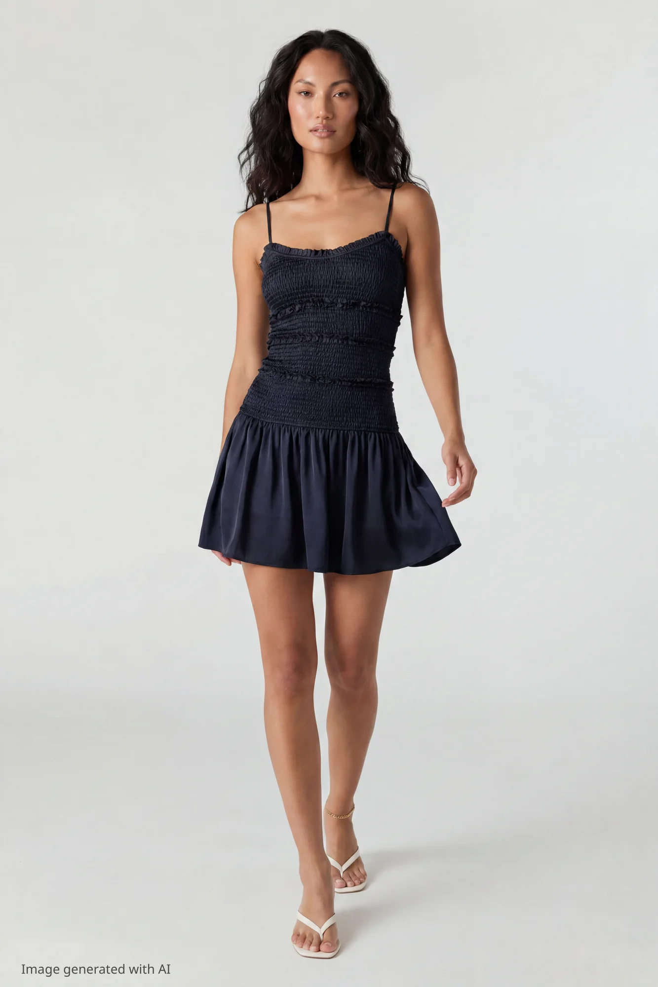Smocked Mini Dress - Image 11