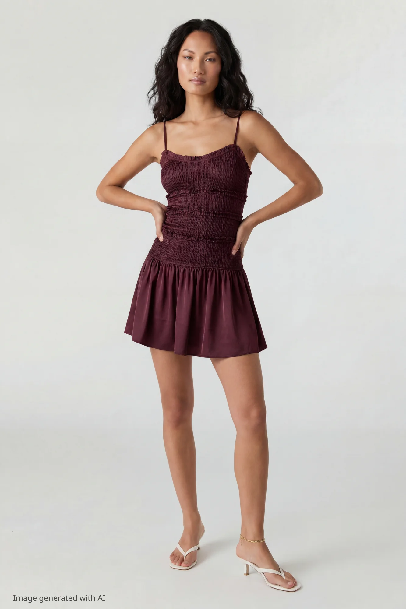 Smocked Mini Dress - Image 23