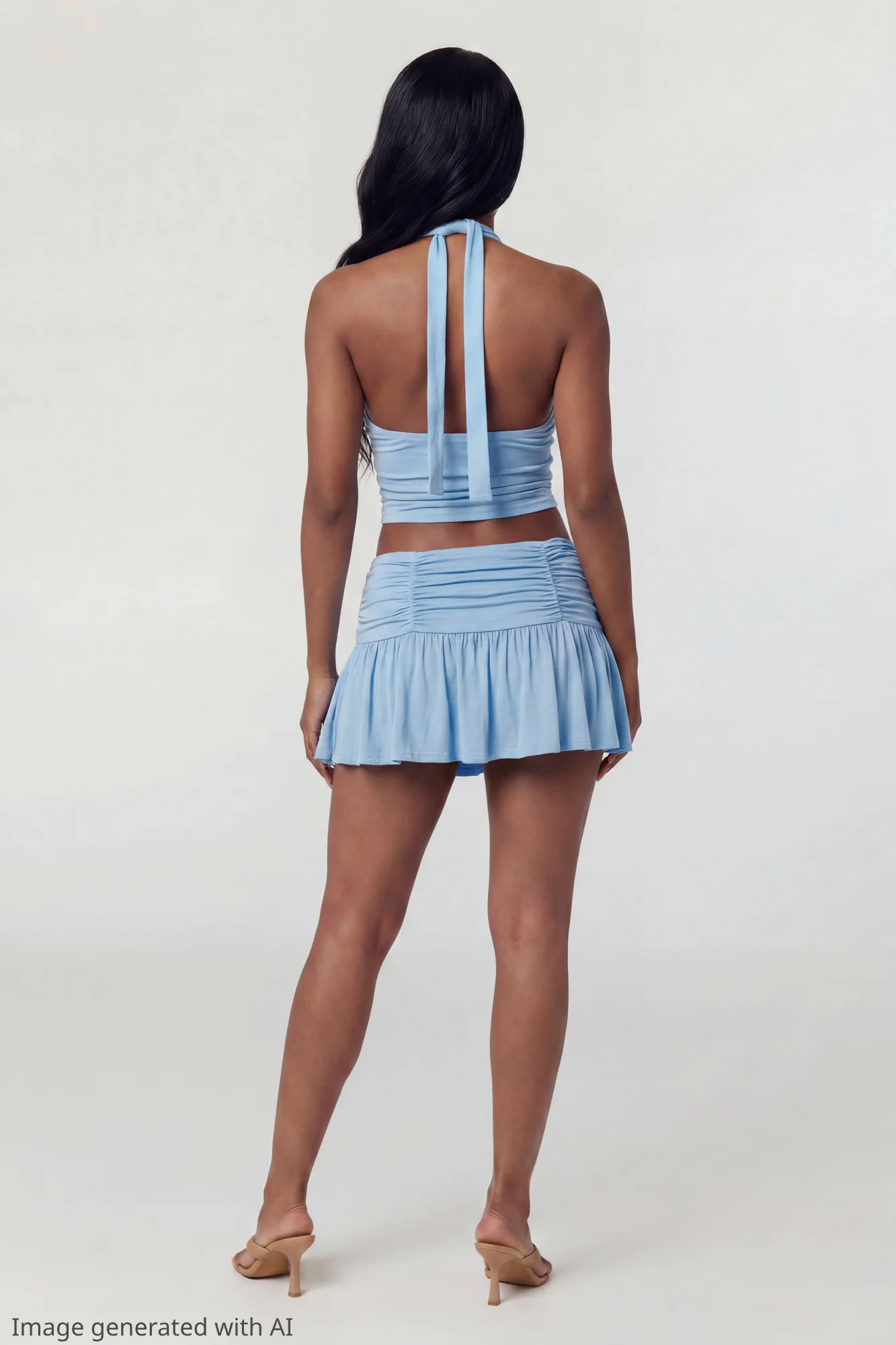Mesh Halter Top & Mini Skirt Set - Image 11