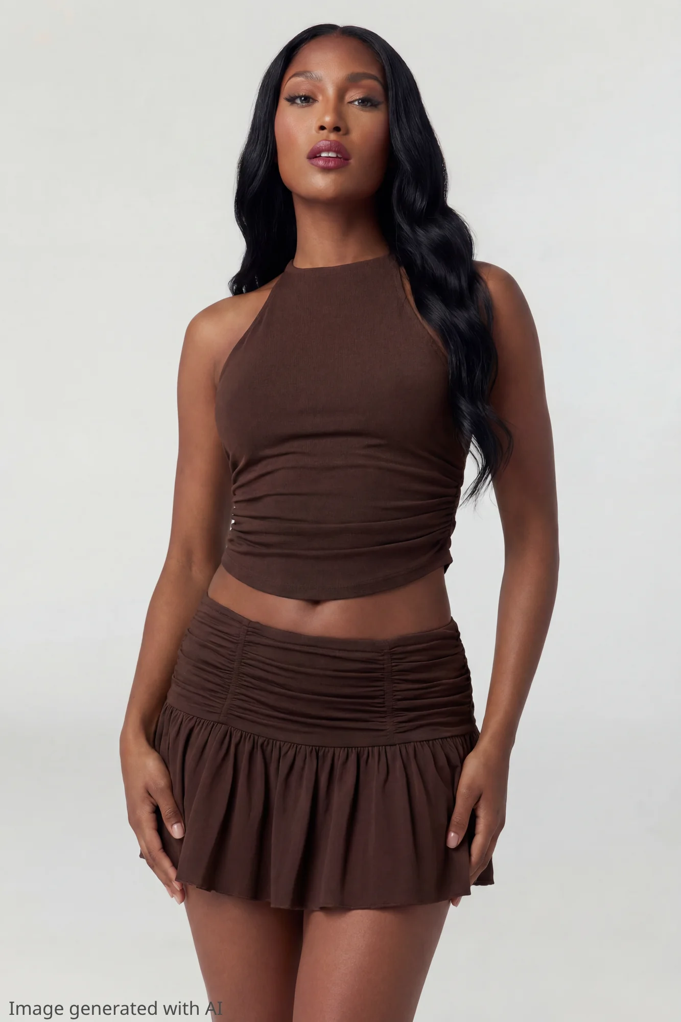 Mesh Halter Top & Mini Skirt Set - Image 15