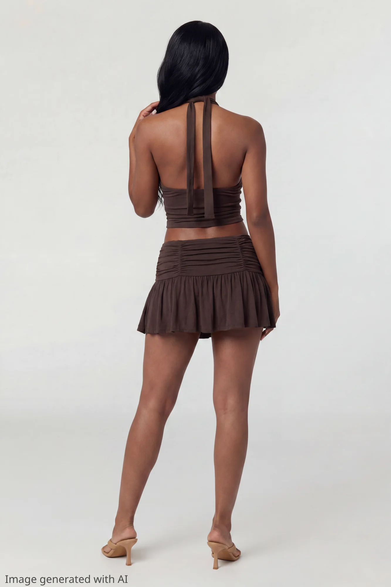 Mesh Halter Top & Mini Skirt Set - Image 16