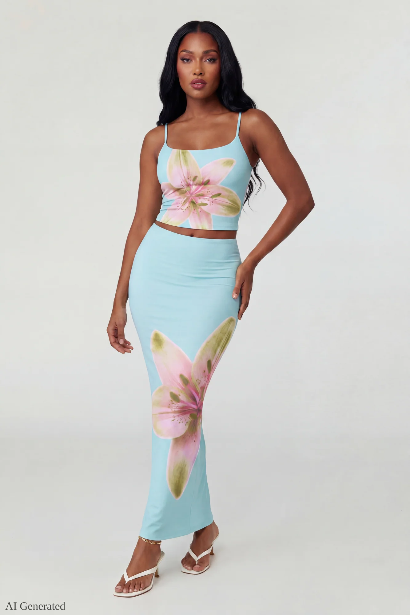 Floral Tank & Maxi Skirt Set - Image 13