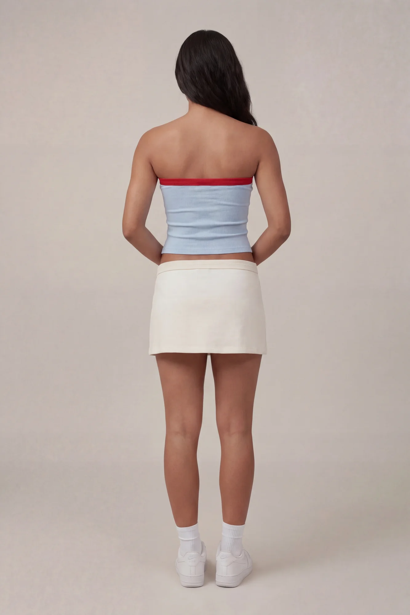 Graphic Drawstring Tube Top - Image 2