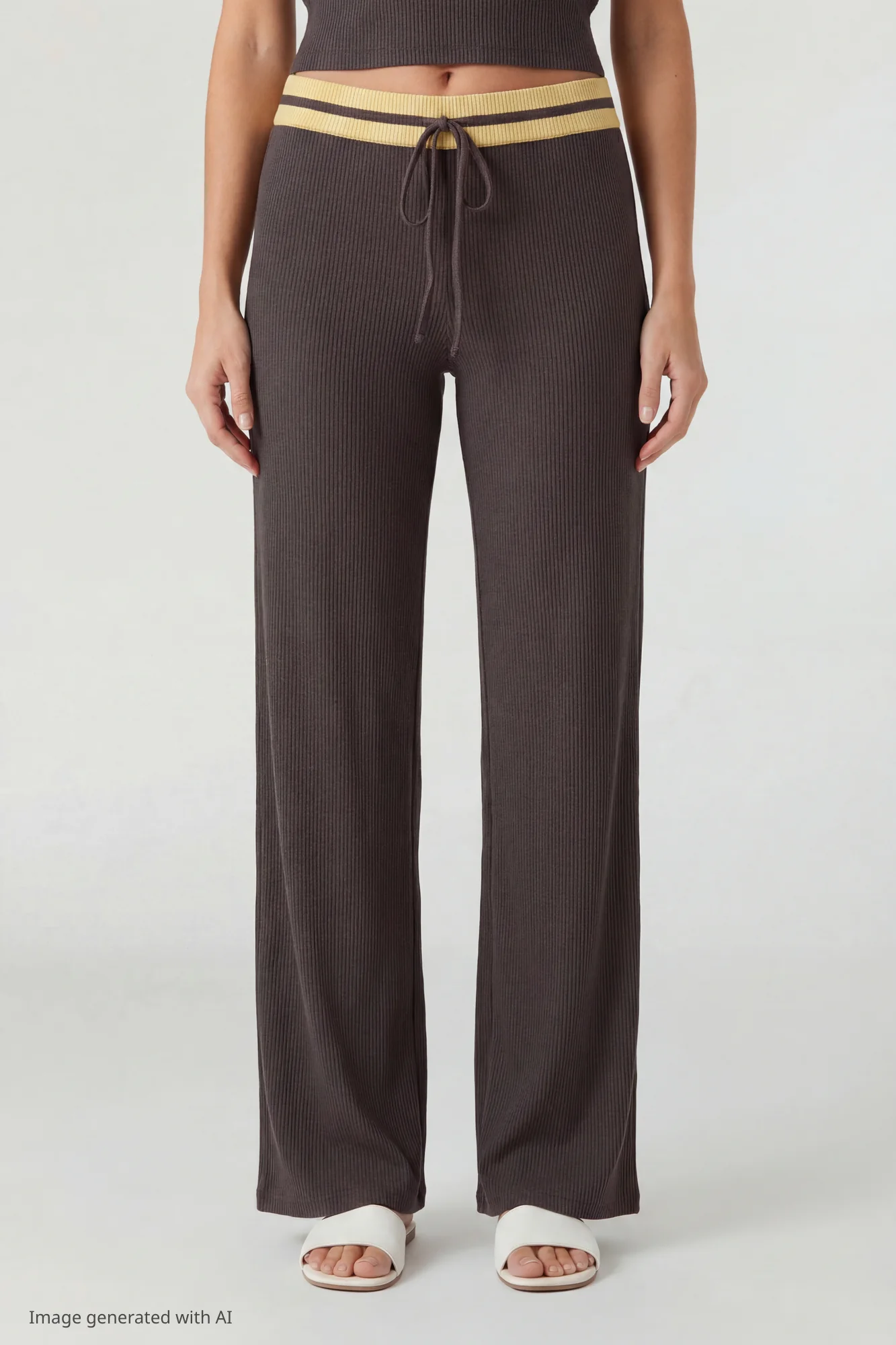 Striped Waist Wide Leg Pant - Image 7