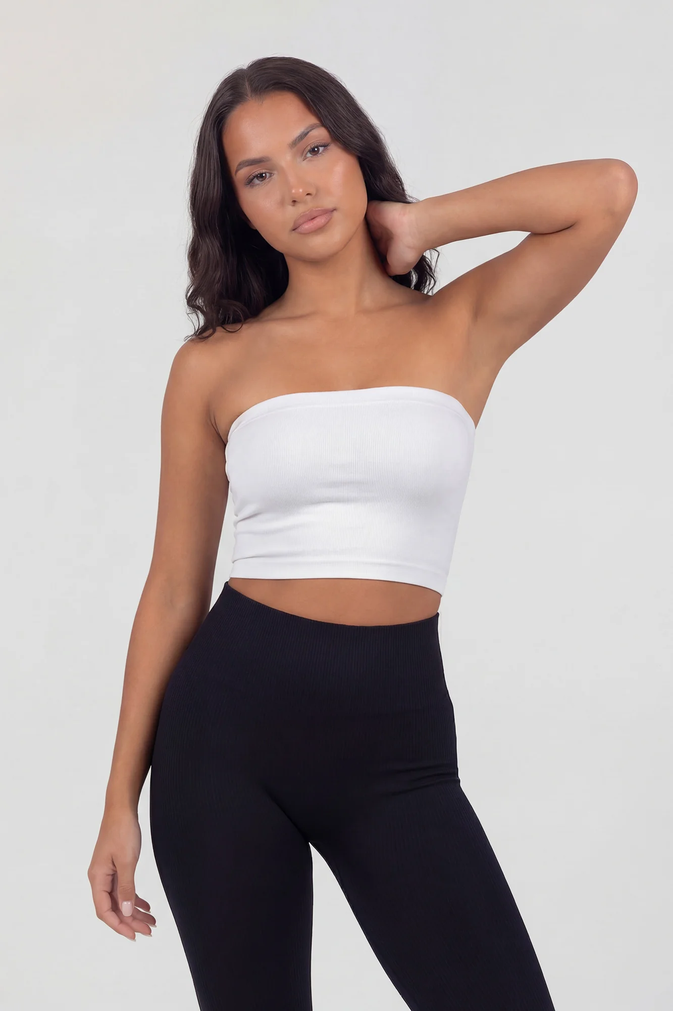 Seamless Ribbed Cropped Tube Top - Image 7