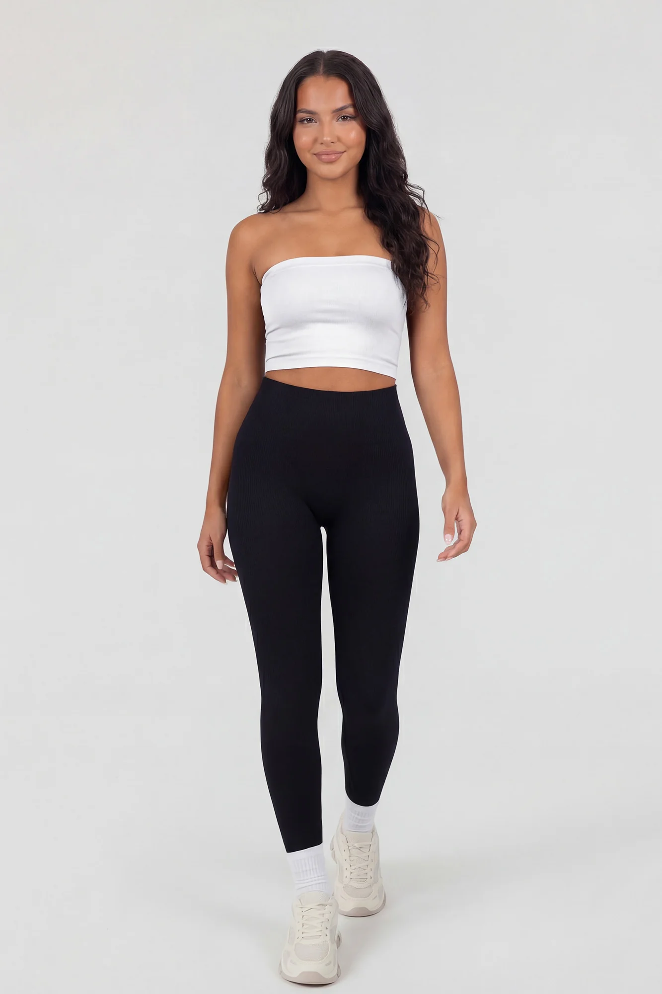 Seamless Ribbed Cropped Tube Top - Image 9