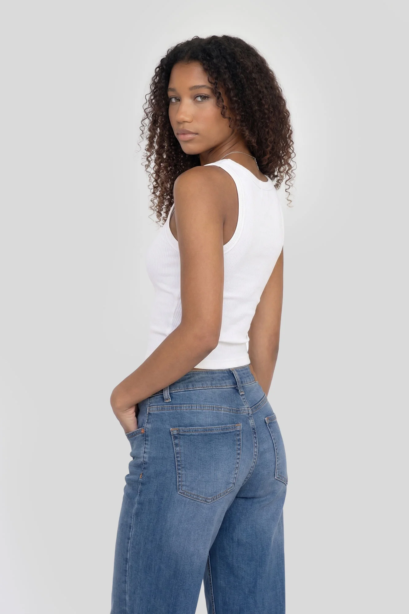 Seamless Ribbed Square Neck Tank - Image 11